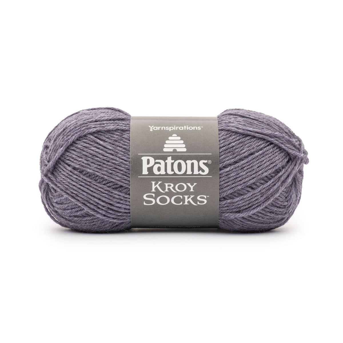 Ball of Patons Kroy Socks yarn on a white background